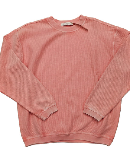Luxe Corded Sweatshirt - Conch Shell image 0
