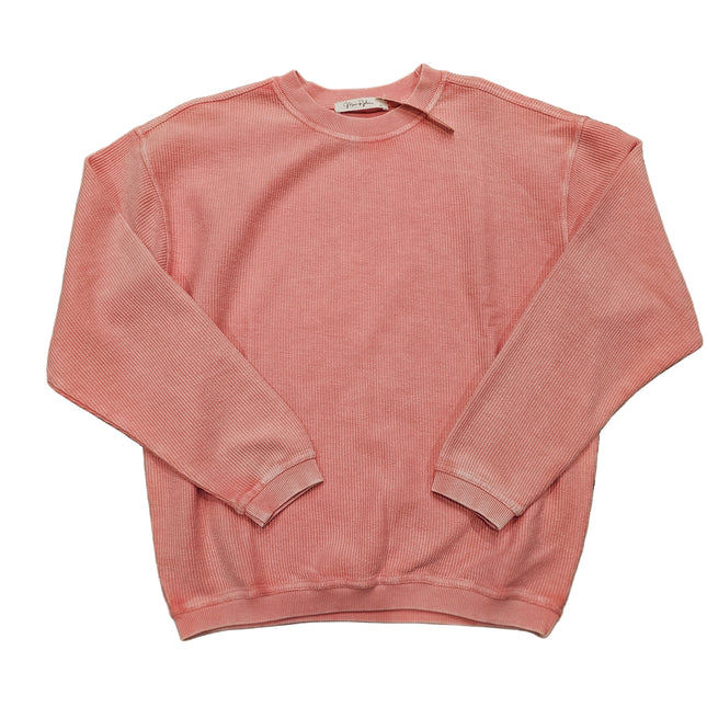 Luxe Corded Sweatshirt - Conch Shell image 0