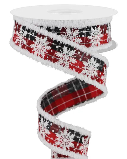 1.5" x 10yd Snowflakes/Drift