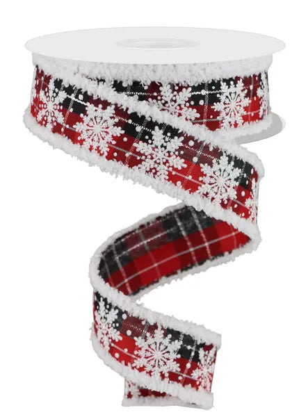 1.5" x 10yd Snowflakes/Drift