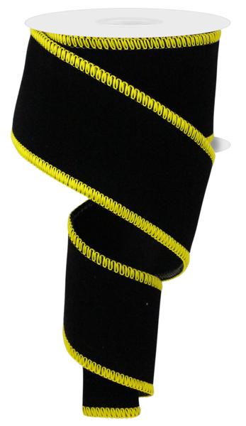 2.5" x 10yd Velvet - Black image 0