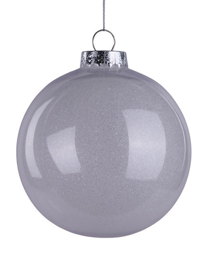 150MM GLITTER LOOK ORNAMENT WHITE image 0