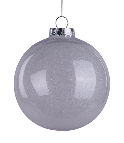 150MM GLITTER LOOK ORNAMENT WHITE image 0