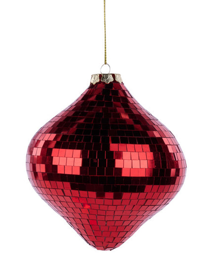 110MM RED MIRROR ONION ORNAMENT image 0