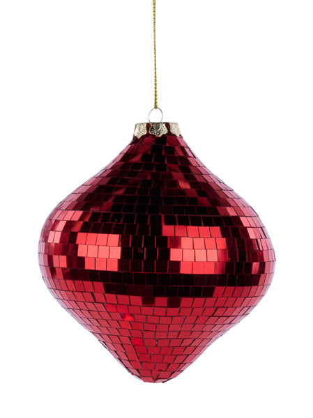 110MM RED MIRROR ONION ORNAMENT image 0