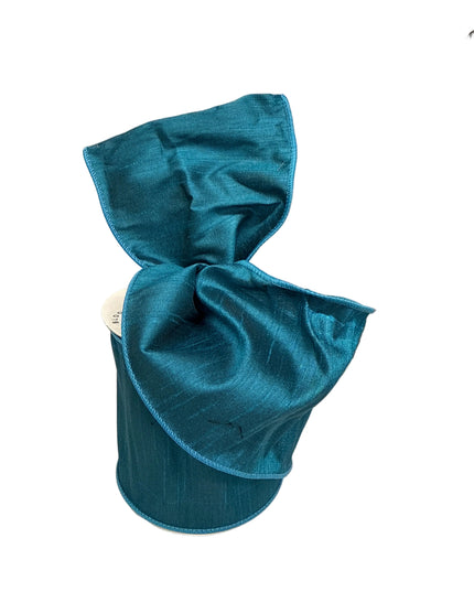 Turquoise Dupioni  4"x10yd