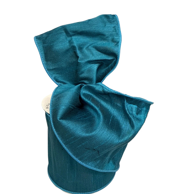 Turquoise Dupioni  4"x10yd