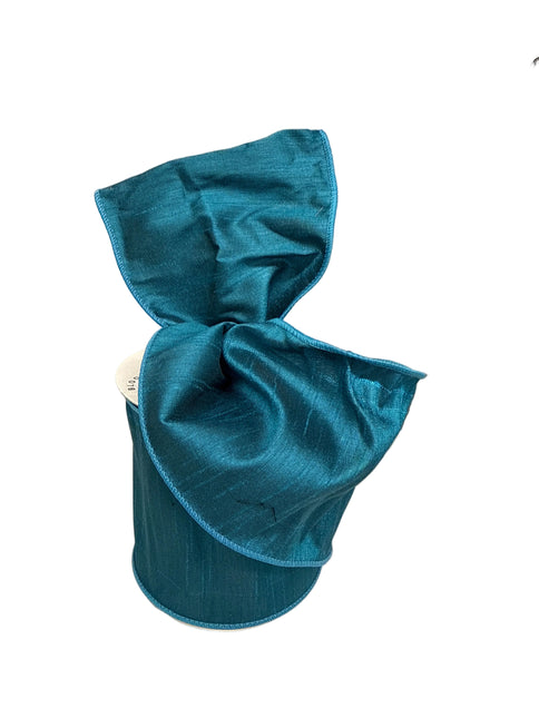 Turquoise Dupioni  4"x10yd