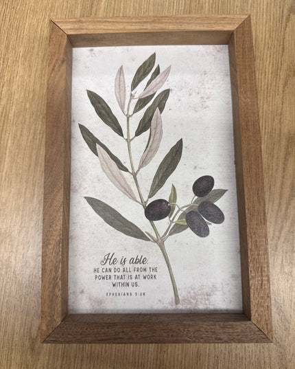 8x5 Kendrick Wooden Sign He is Able