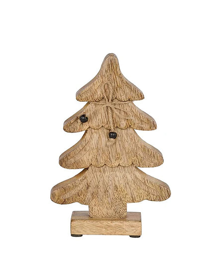 8.25"H Mango Wood Tree On Base
