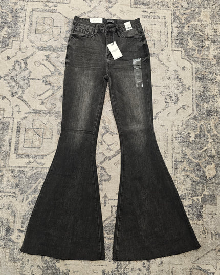 Black High Rise Super Flare Jean image 0
