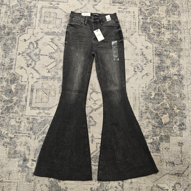 Black High Rise Super Flare Jean image 0