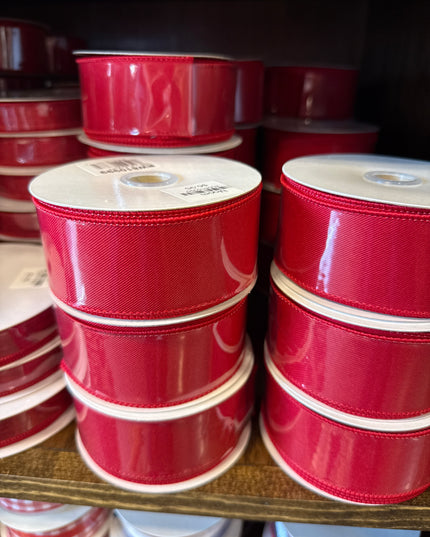 1.5" x 10 yds Solid/Mini Gingham Ribbon