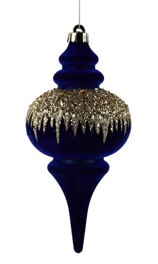 9.75" Flocked Finial Ornament