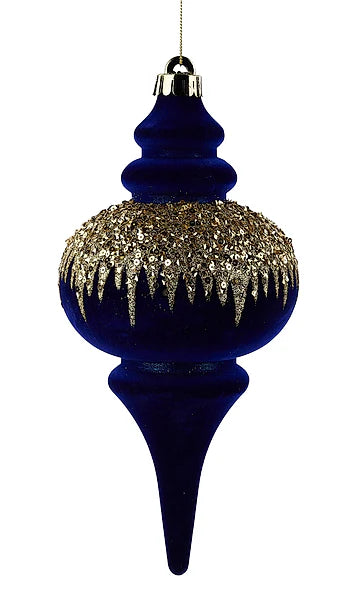9.75" Flocked Finial Ornament