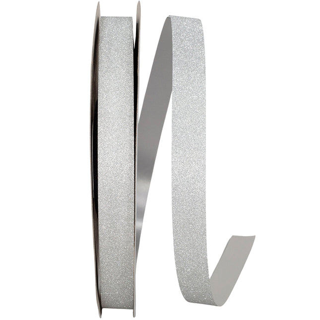 DELUXE JEWEL DUST RIBBON 5/8"x 100Y White 030