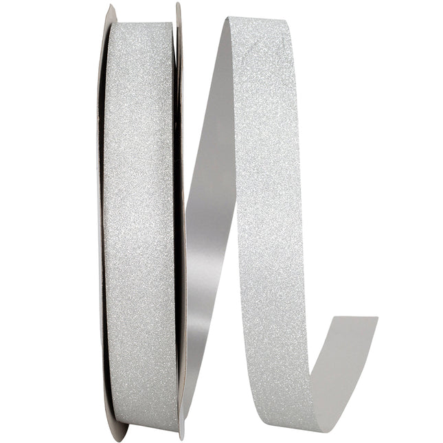 DELUXE JEWEL DUST RIBBON 7/8"x 100Y White 030