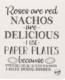 Funny Swedish Dishcloths - Roses and Nachos image 0