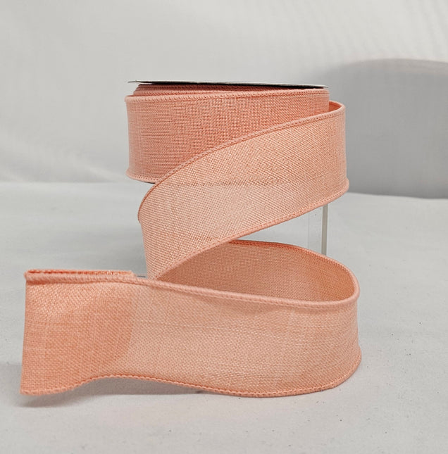 1.5" x 10Y Pastel Royal Burlap Peach image 0