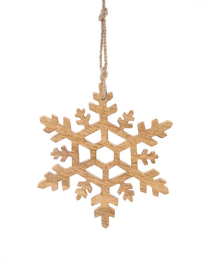 8" Mango Wood Snowflake