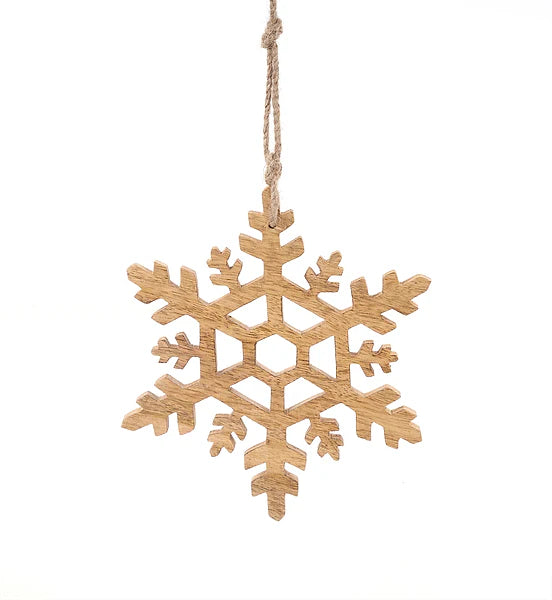 8" Mango Wood Snowflake
