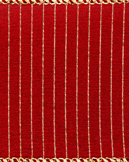 Red with Gold Stripes Ribbon image 1