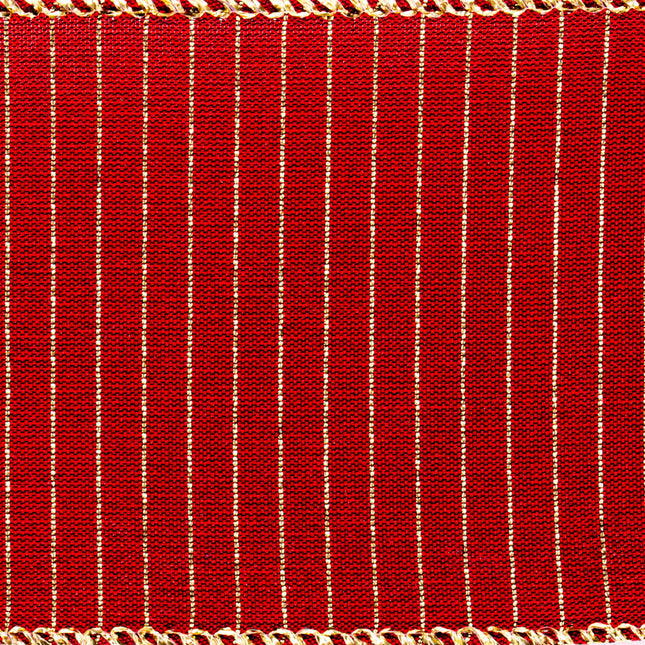 Red with Gold Stripes Ribbon image 1