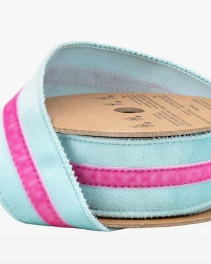 1.5"x10Y Wired Velvet Ribbon w/ Trim