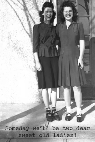 Old Ladies Greeting Card