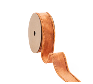 1" Orange Velour Ribbon