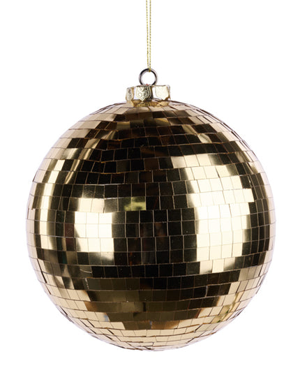 150MM CHAMPAGNE MIRROR BALL ORNAMENT image 0