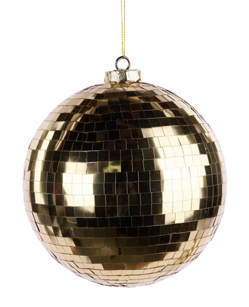 150MM CHAMPAGNE MIRROR BALL ORNAMENT image 0