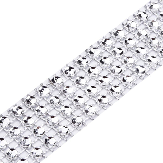 3mm x 3Y 4 Row Diamond Ribbon Silver