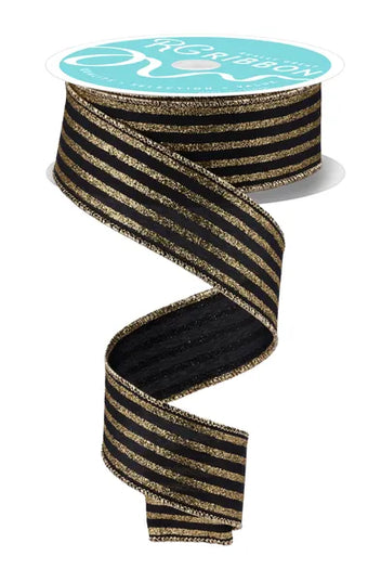 1.5" x 10yd Glitter Vertical Stripe
