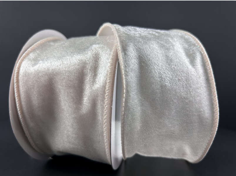 Ivory Lush Velvet 2.5"x10Y