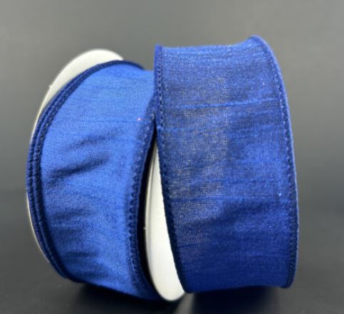 Ribbon Navy Faux Dupioni 1.5"x10Y