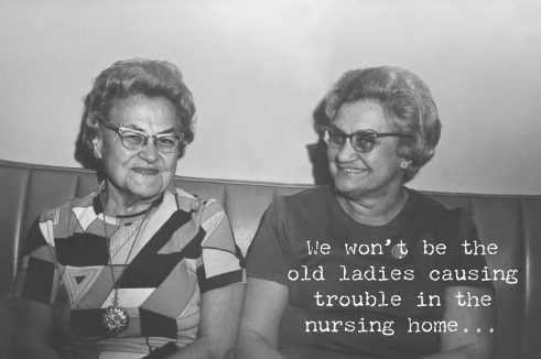 Old Ladies Greeting Card