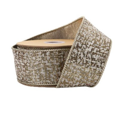 2 1/2" Double-Fused Wired Jacquard Ribbon