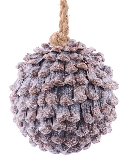 4.25"Dia Pinecone Petal Ball Orn