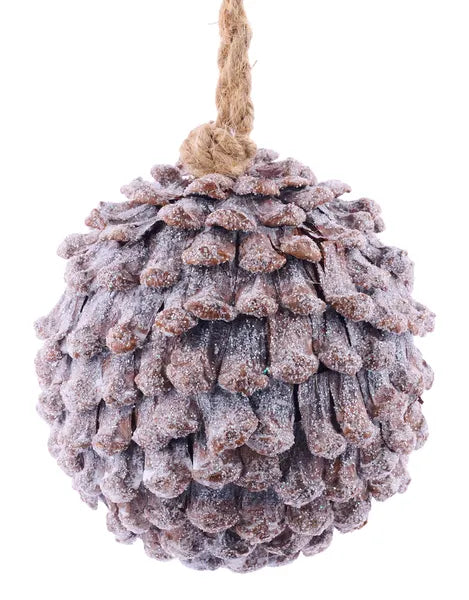 4.25"Dia Pinecone Petal Ball Orn