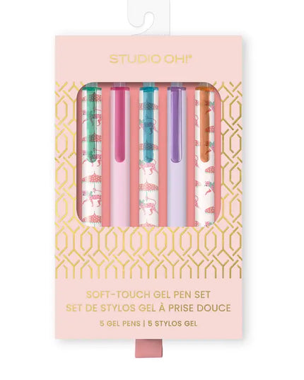 Leopard On Parade Soft Touch Gel Pen Set