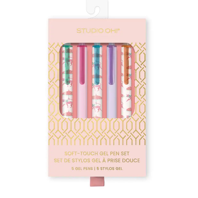 Leopard On Parade Soft Touch Gel Pen Set