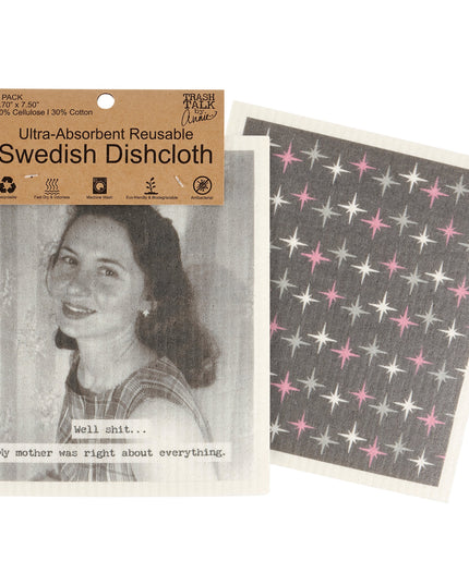 Swedish Dish Cloth Set Mother Was