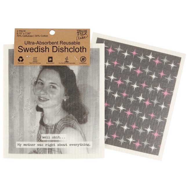 Swedish Dish Cloth Set Mother Was