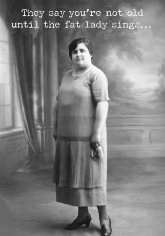 Fat Lady Sings Greeting Card