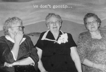 Gossip Greeting Card