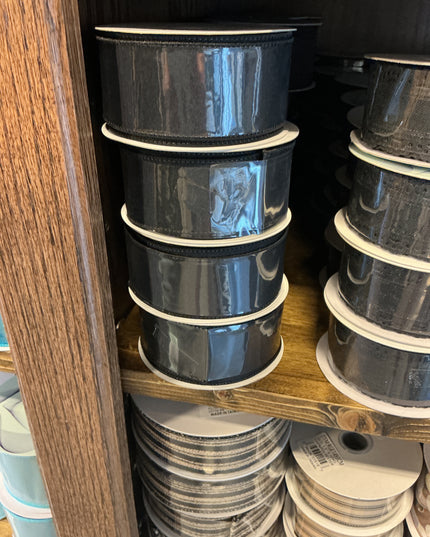 1.5" x 10 yds Solid/Mini Gingham Ribbon