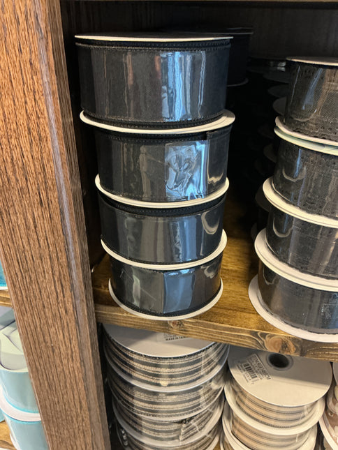 1.5" x 10 yds Solid/Mini Gingham Ribbon