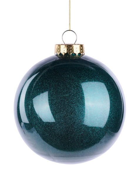 150MM GLITTER LOOK ORNAMENT JADE GREEN image 0