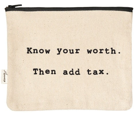 Ellembee Zipper Pouch Know Your Worth